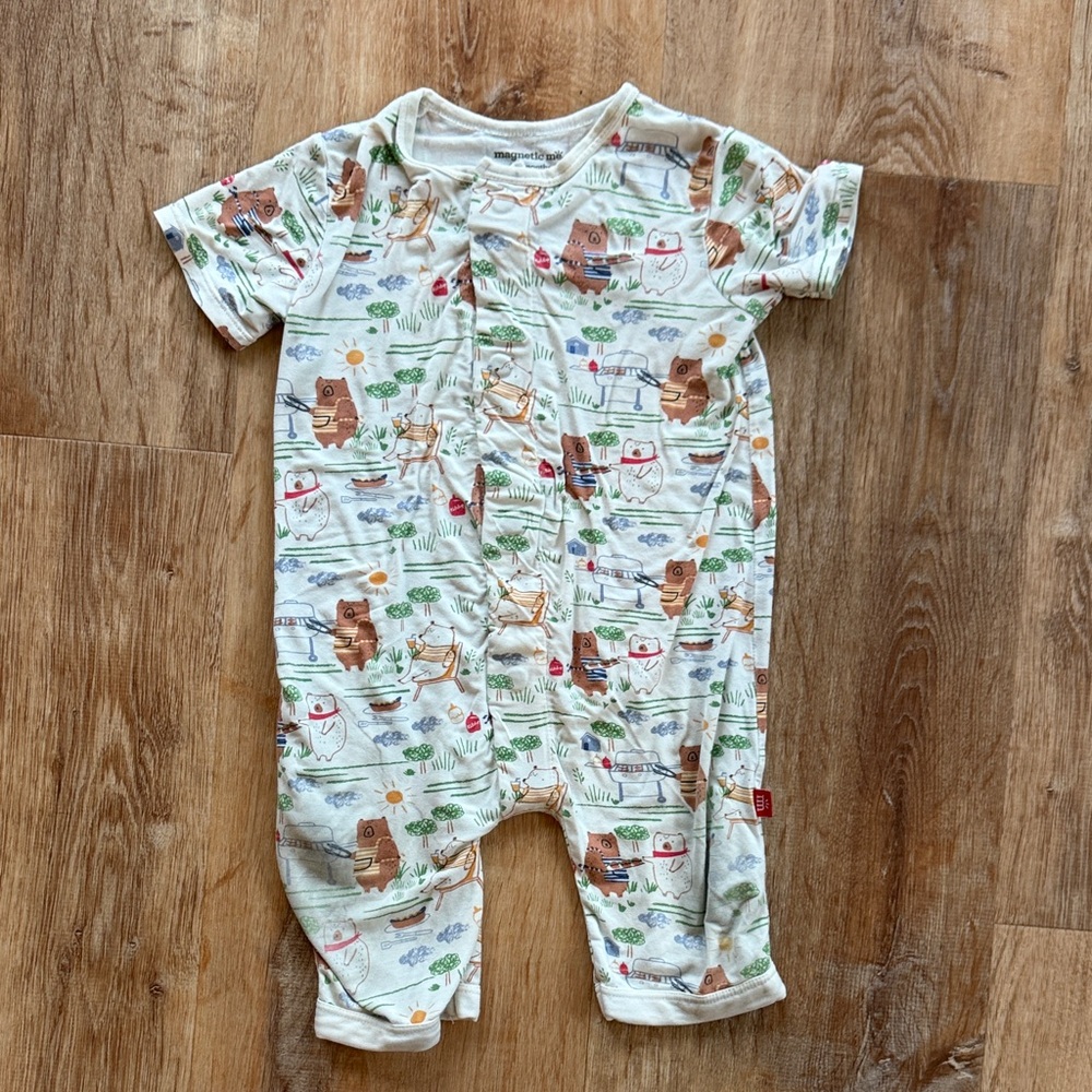Magnetic Me Summer Bear BBQ onesie